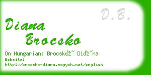 diana brocsko business card